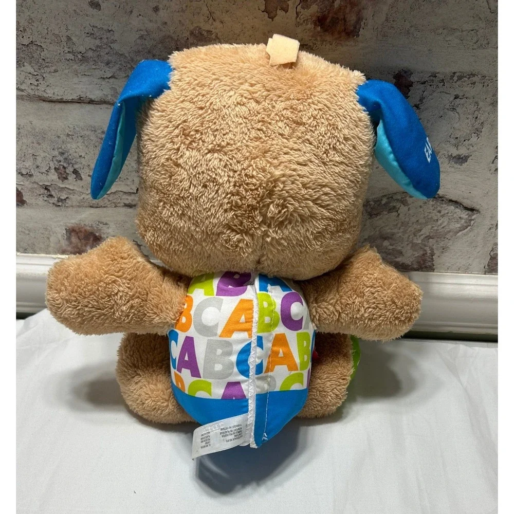 Fisher-Price Laugh & Learn Smart Stages Puppy Musical Plush Toy Brown Blue FPP50